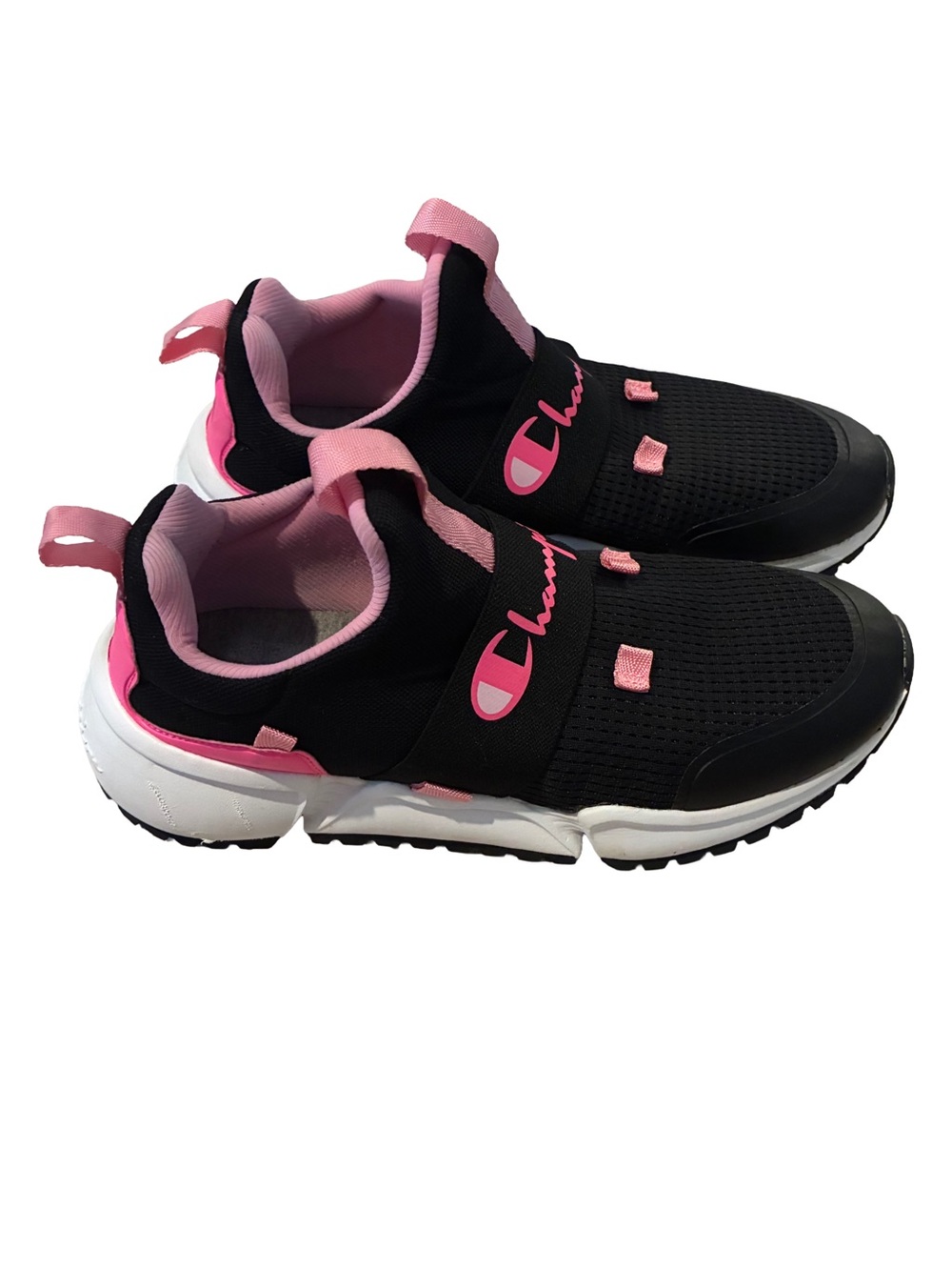 Champion Women’s Black & Pink Slip-On Band sneakers Size 8